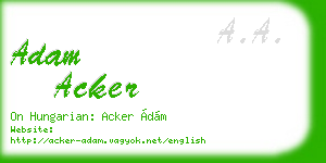 adam acker business card